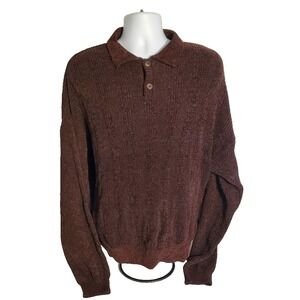 Vintage Lorenzo Sweater‎ Men's Large Chenille &  Merino Wool NWT